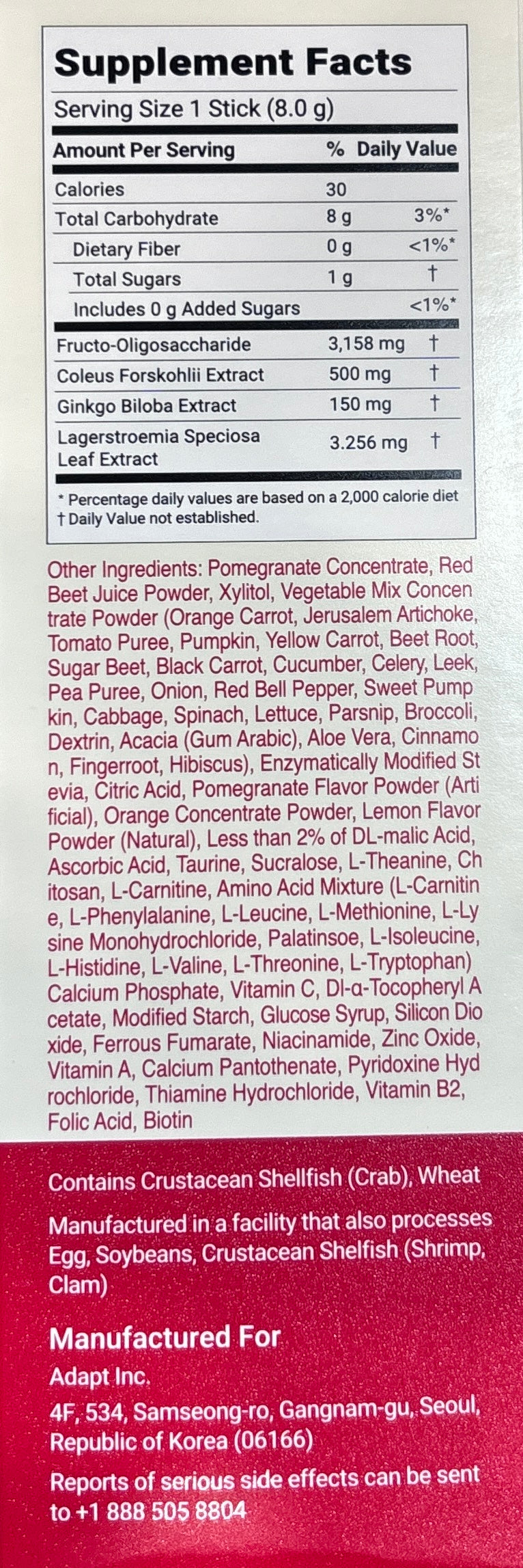 Foodology Coleology Drink Mix PRO 15 Sticks