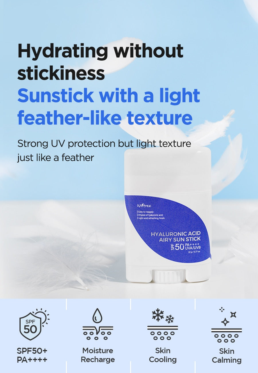 Isntree - Hyaluronic Acid Airy Sun Stick SPF50+ 22g