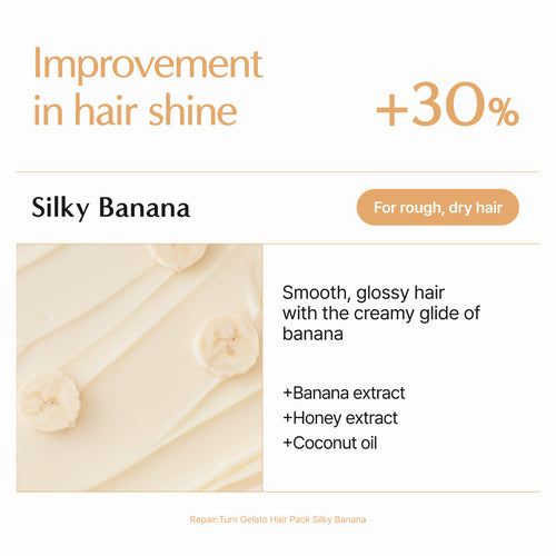 Lilyeve Repair:TURN GELATO Hair Pack – Silky Banana 200ml
