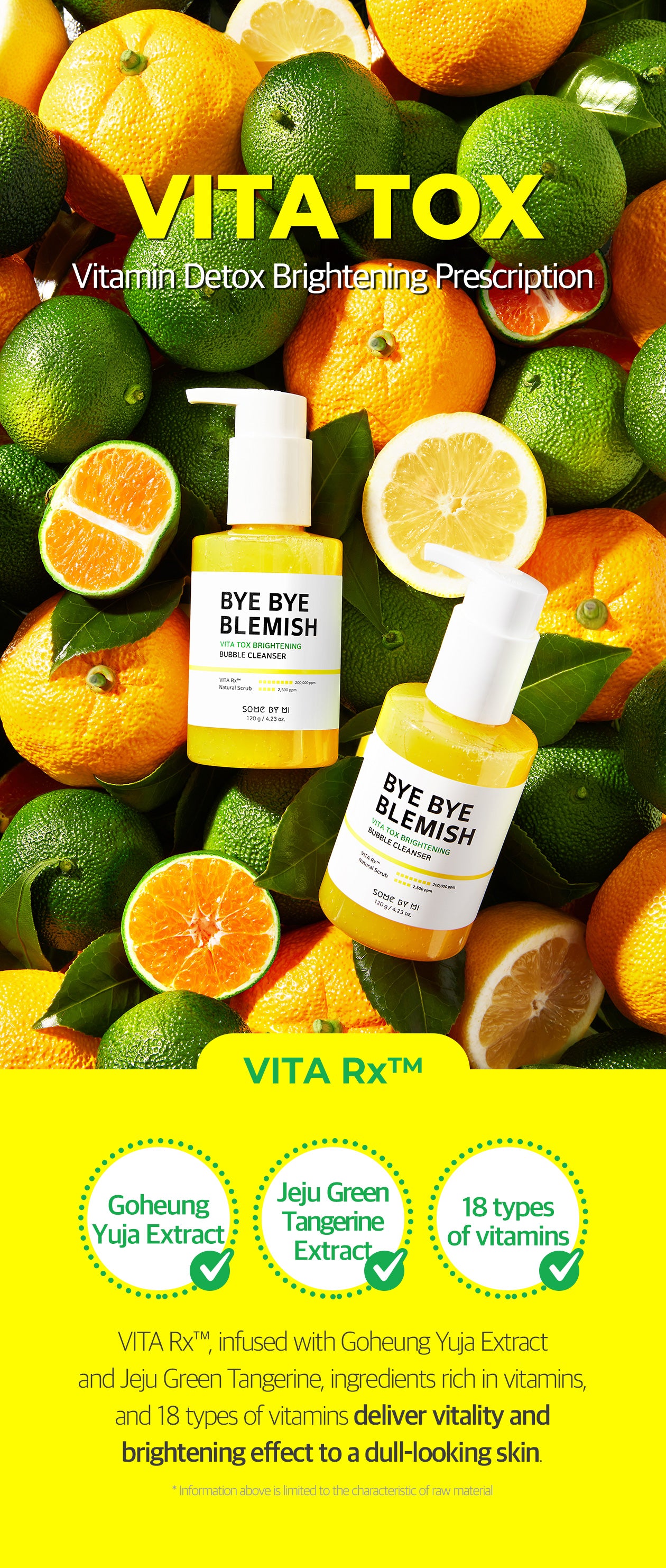 SOMEBYMI - BYE BYE BLEMISH Vita Tox Brightening Bubble Cleanser 120g