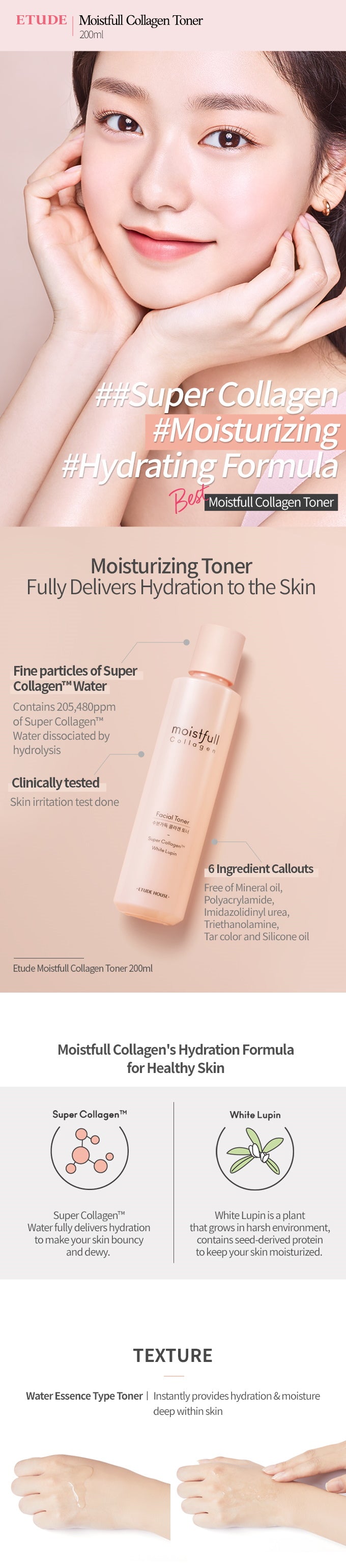 ETUDE HOUSE - Moistfull Collagen Toner 200ml