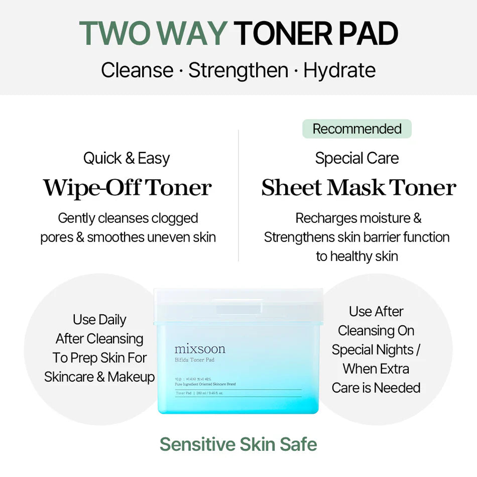 Mixsoon Bifida Toner Pad 120Pcs