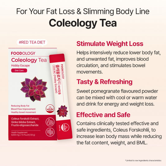 FOODOLOGY Coleology Tea Hobby Escape 15 Packs (15-day supply)