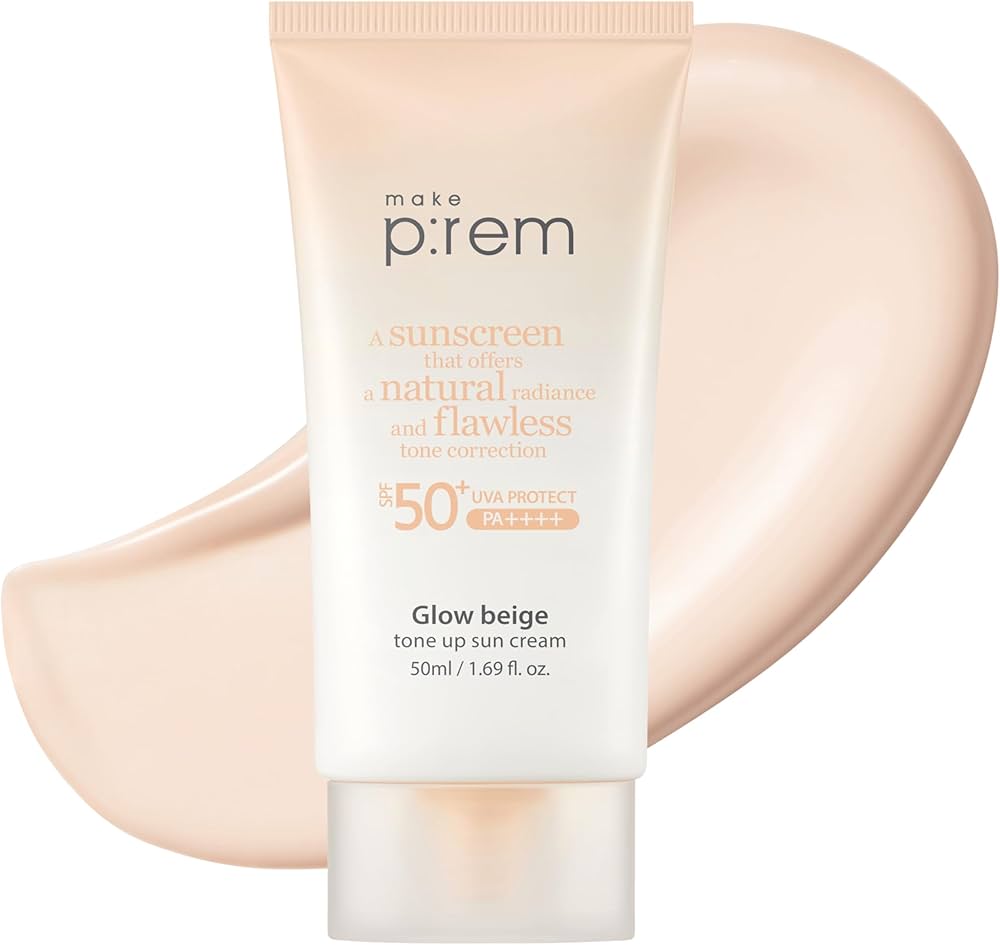 make p:rem Glow Beige Tone Up Sun Cream 50ml