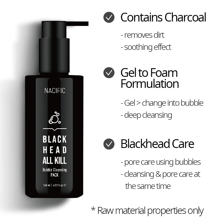 NACIFIC Blackhead All Kill Bubble Cleansing Pack 140ML