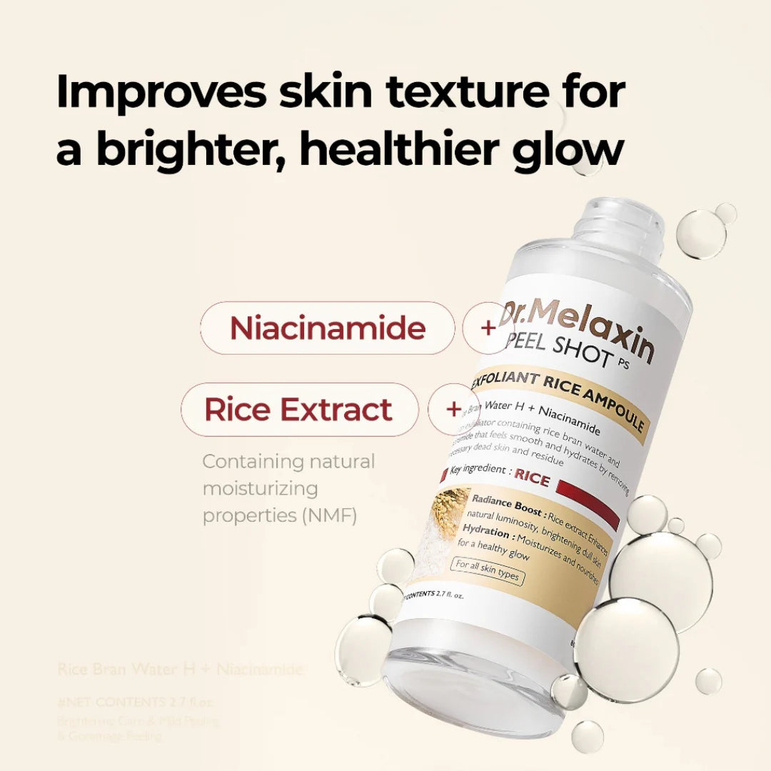 Dr.Melaxin Peel Shot Exfoliant White Rice Ampoule 80ml