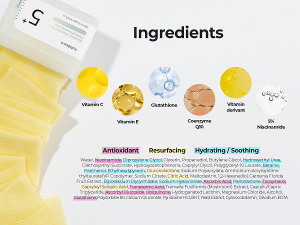 NUMBUZIN  No.5 Vitamin-Niacinamide Concentrated Pad 180ml (70Pads)