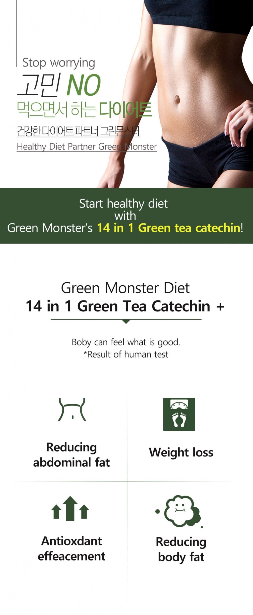 Green Monster - Diet 14 in 1 Catechin+ (700mg*56 tablets)