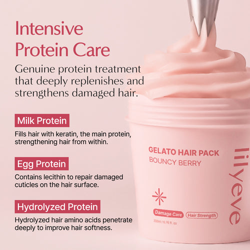 Lilyeve Repair:Turn Gelato Hair Pack Bouncy Berry 200ml