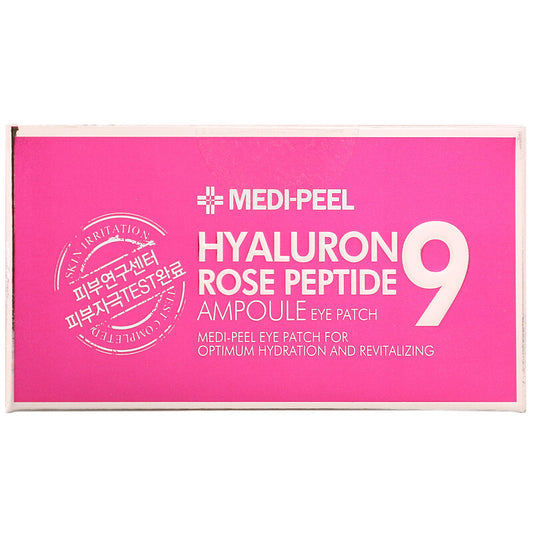 MEDI-PEEL - Hyaluron Rose Peptide 9 Ampoule Eye Patch 60pc