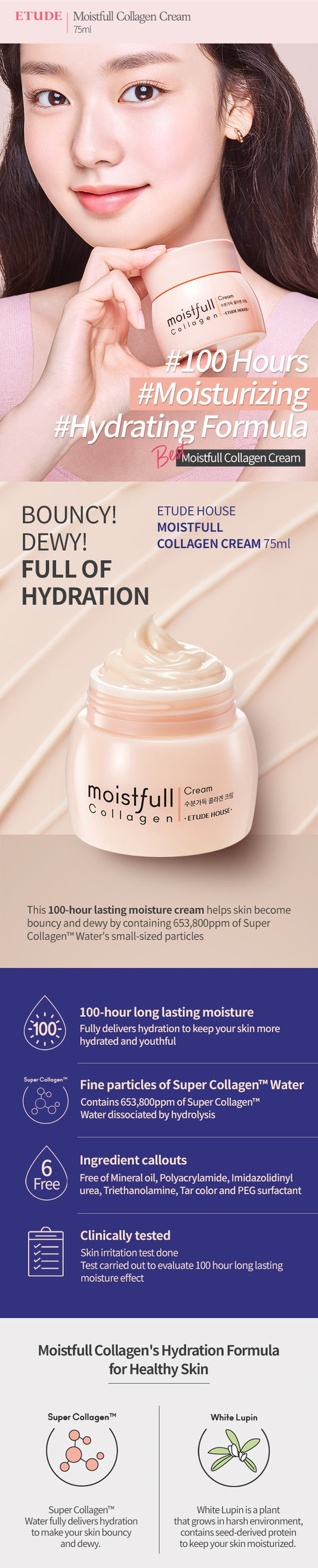 ETUDE HOUSE - Moistfull Collagen Cream 75ml