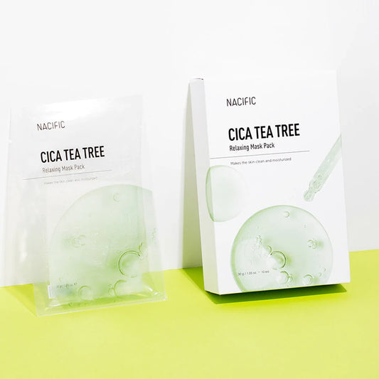 NACIFIC - Cica Tea Tree Relaxing Mask Pack (10pc)