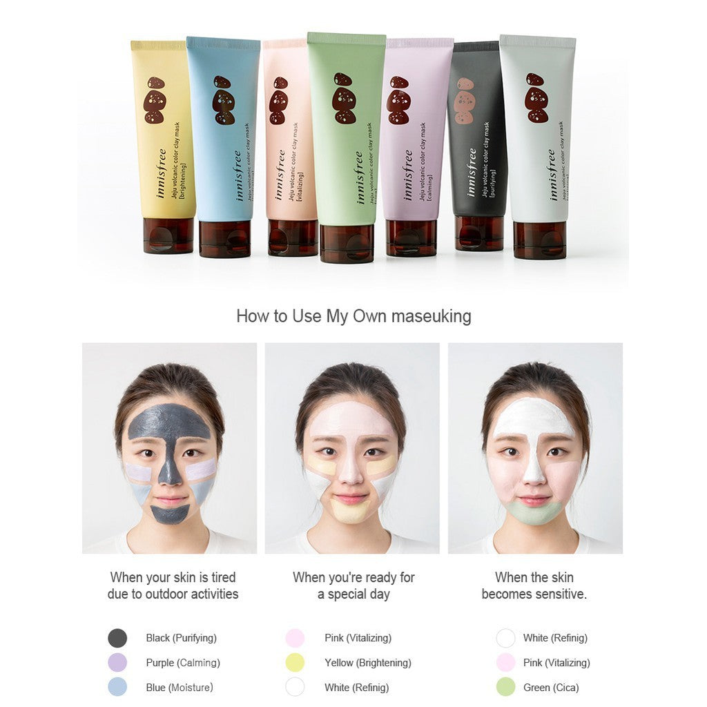 innisfree - Jeju Volcanic Color Clay Mask [Cica] 70mL