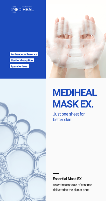 MEDIHEAL - W.H.P White Hydrating Black Mask EX 1pc