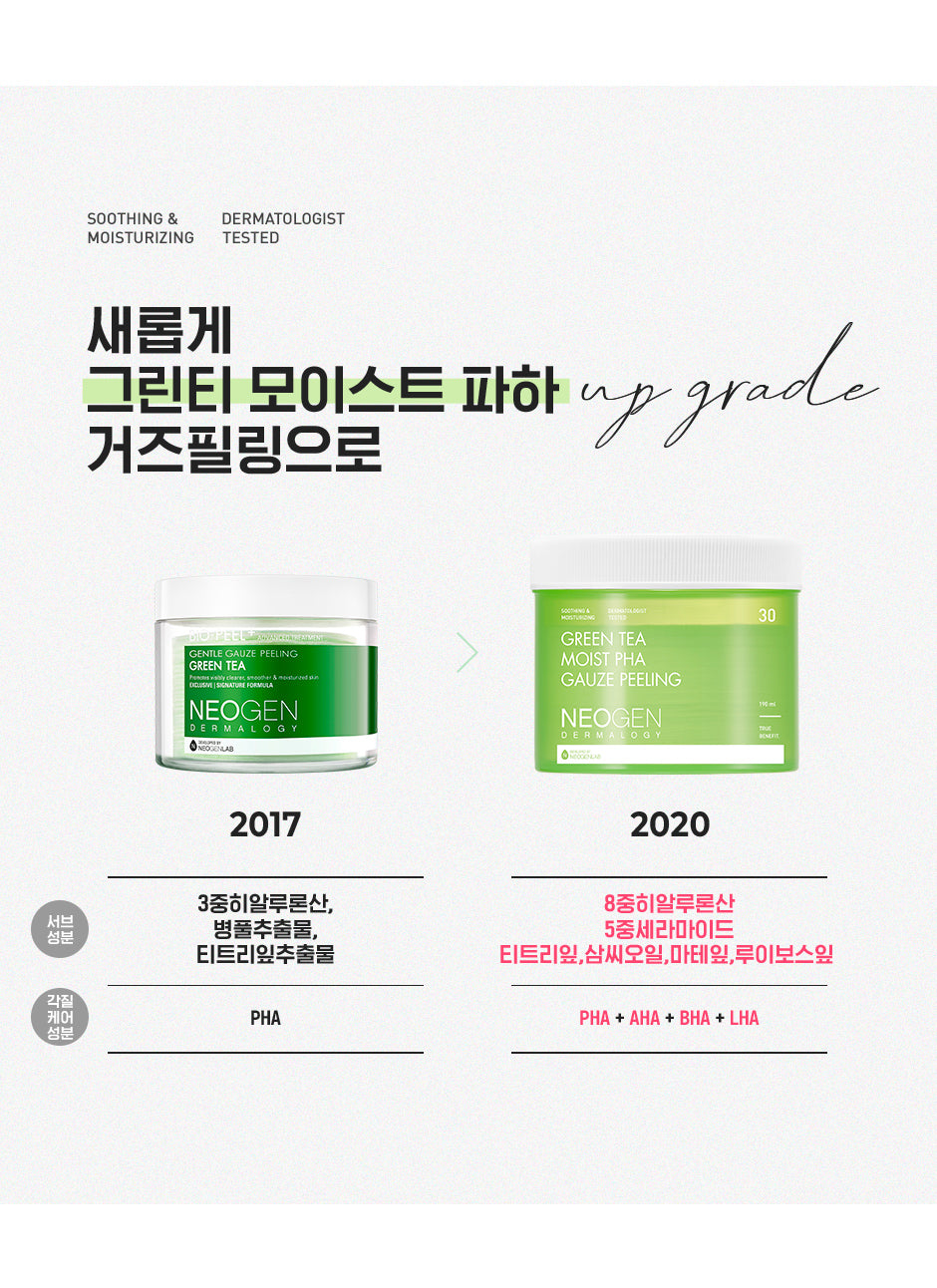 NEOGEN Dermalogy - Bio-Peel+ Gauze Peeling Green Tea (8pc)